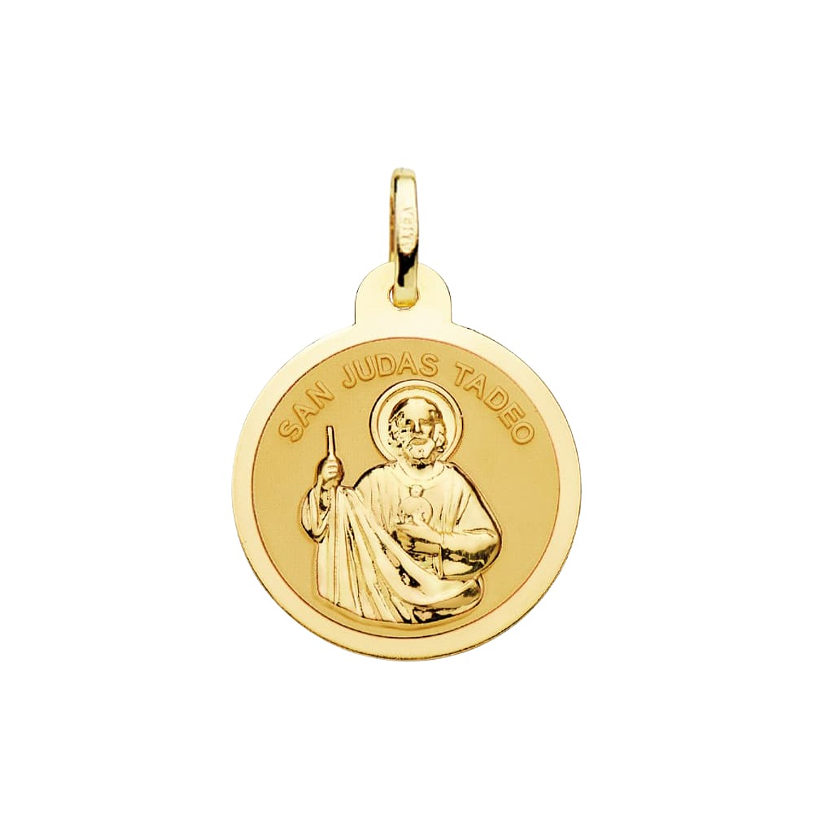 Medalla de Oro amarillo 18k San Judas Tadeo  1