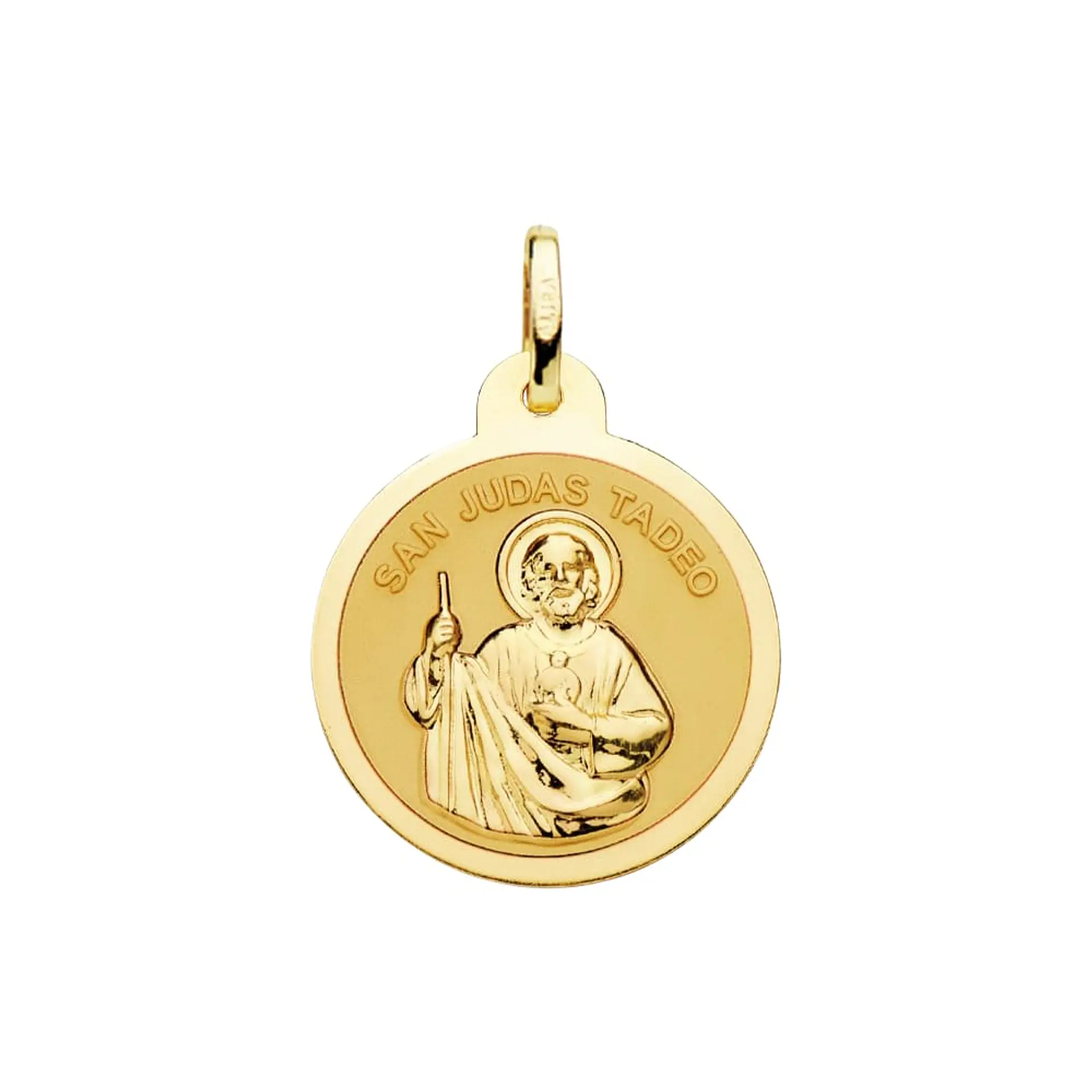 Medalla de Oro amarillo 18k San Judas Tadeo  1
