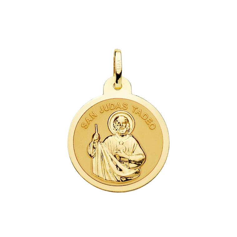 Medalla de Oro amarillo 18k San Judas Tadeo  1