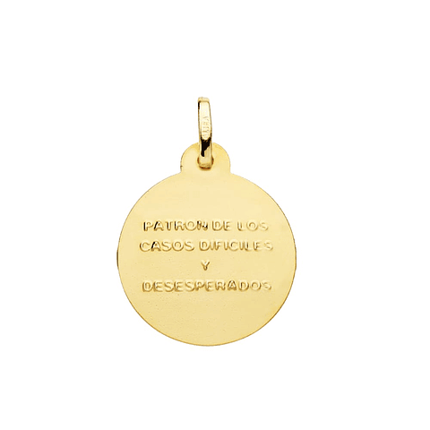 Medalla de Oro amarillo 18k San Judas Tadeo 
