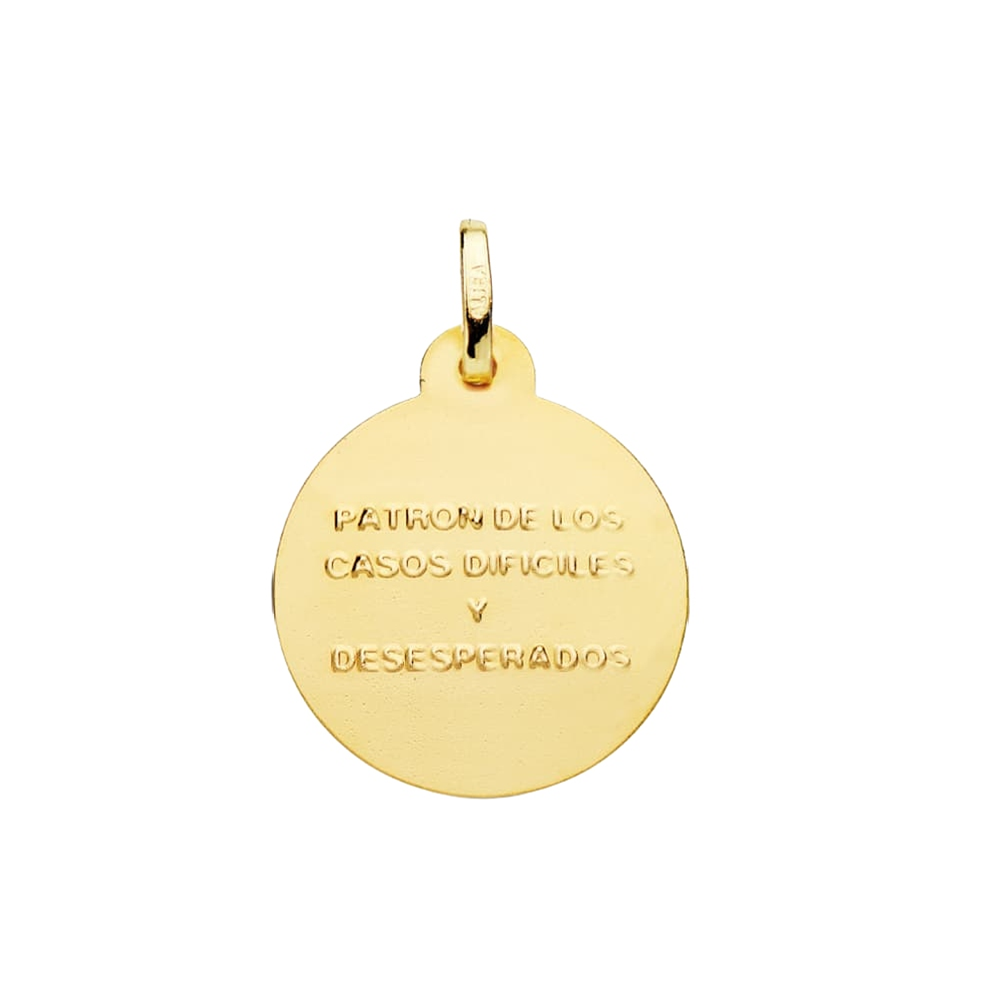 Medalla de Oro 18k San Judas Tadeo en brillo  2