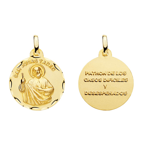 Medalla de Oro 18k San Judas Tadeo