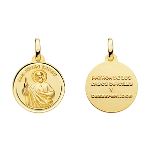 Medalla de Oro 18k San Judas Tadeo 