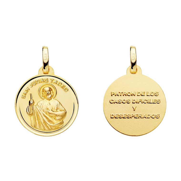 Medalla de Oro 18k San Judas Tadeo  1