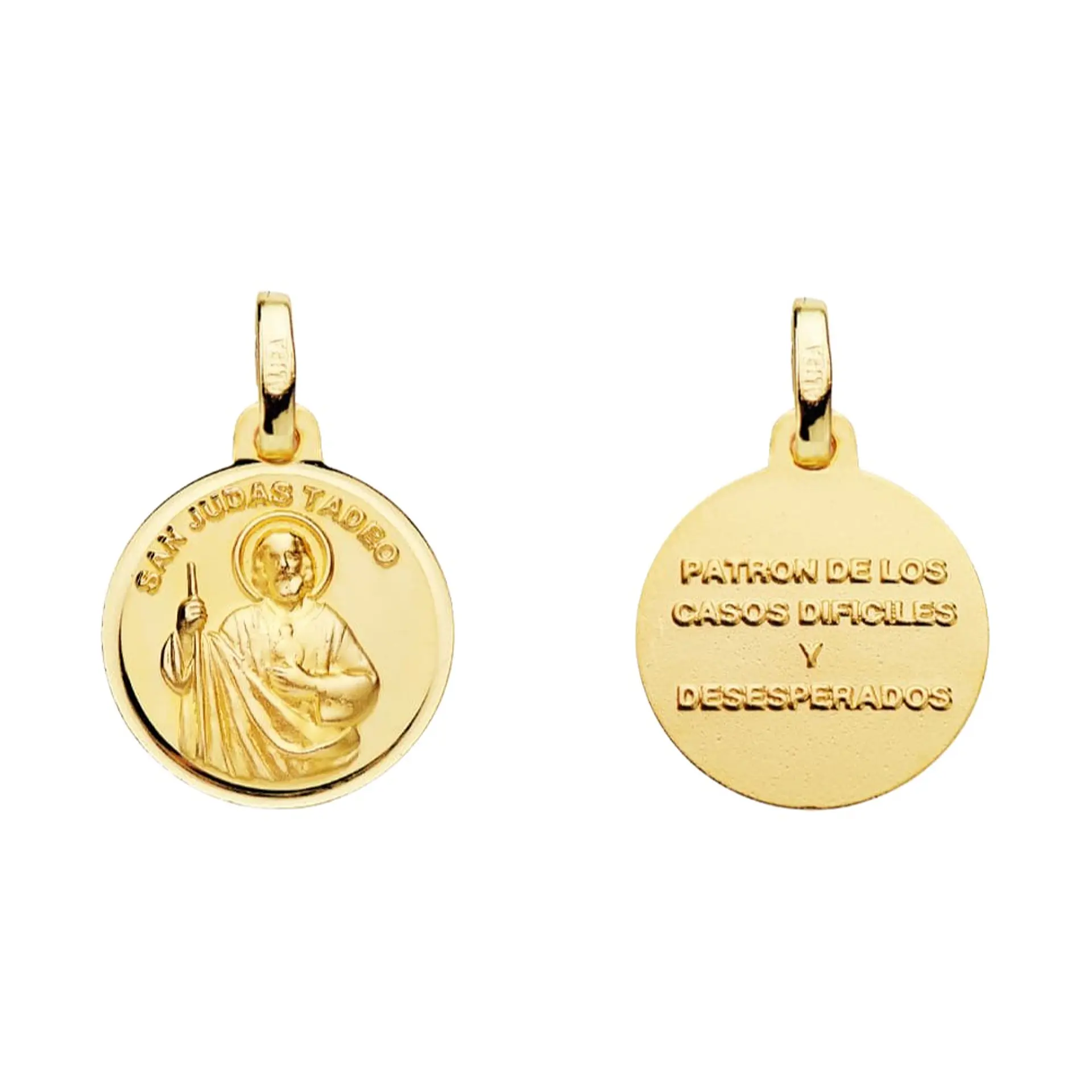 Medalla de Oro amarillo 18k San Judas Tadeo  1