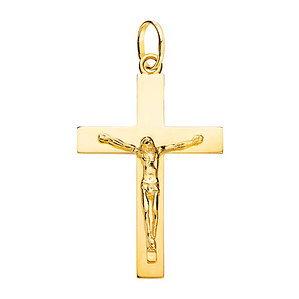 Cruz Cristo Oro amarillo 18k maciza 