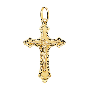 Cruz Oro amarillo 18k con cristo 