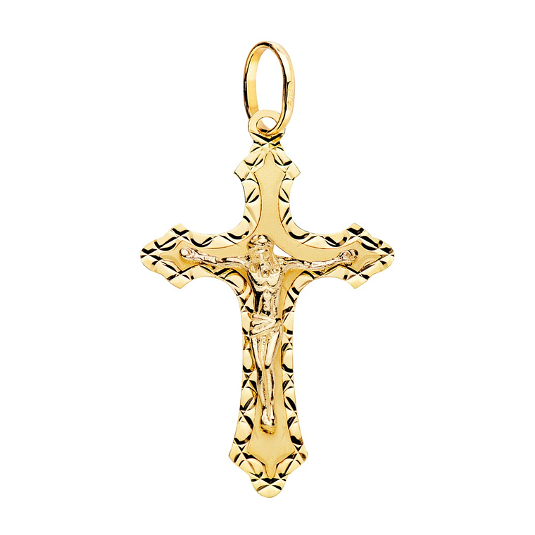 Cruz Oro amarillo 18k con cristo  1