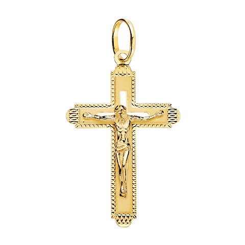 Cruz con cristo Oro 18k tallada 