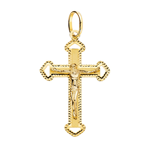 Cruz con cristo Oro amarillo 18k tallada