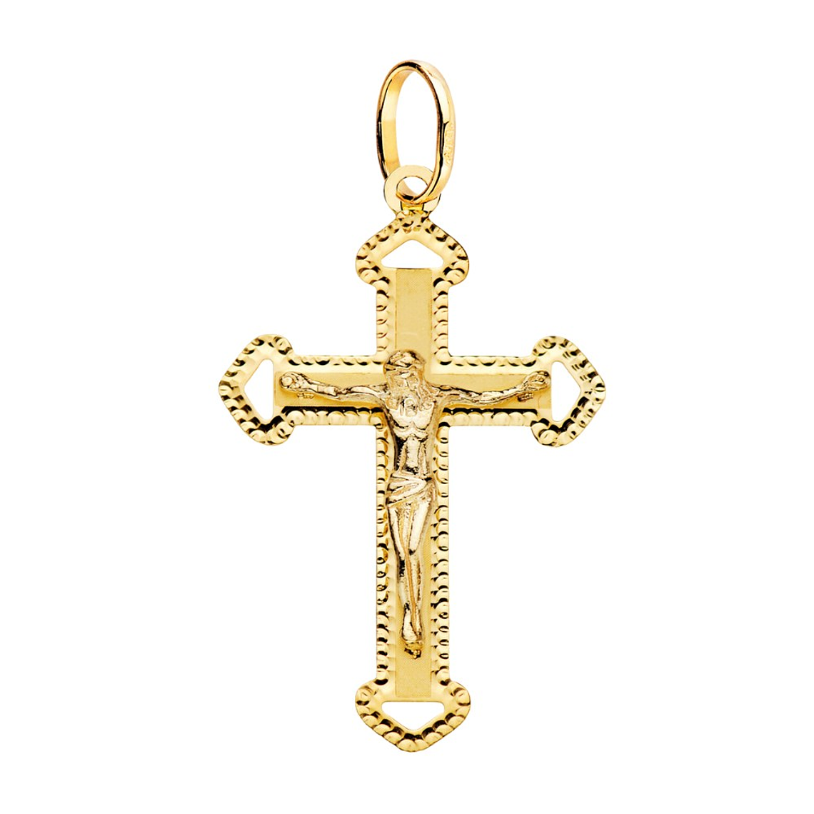 Cruz con cristo Oro amarillo 18k tallada 1