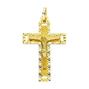 Cruz con cristo Oro 18k tallada 