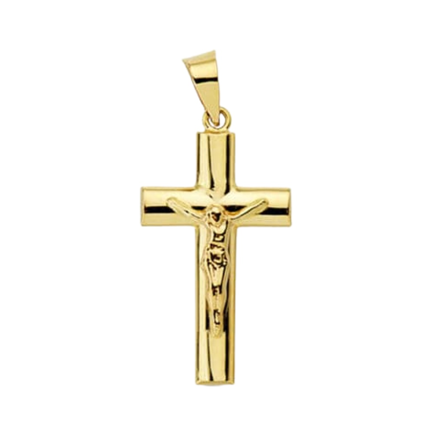 Cruz con cristo Oro amarillo 18khueca palo oval 1