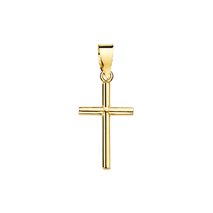Cruz Oro 18k amarillo lisa tubo