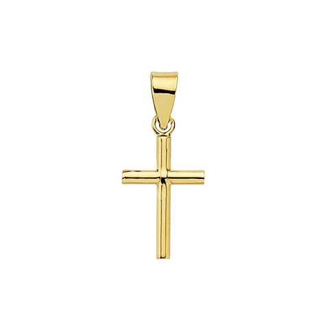Cruz Oro amarillo 18k lisa