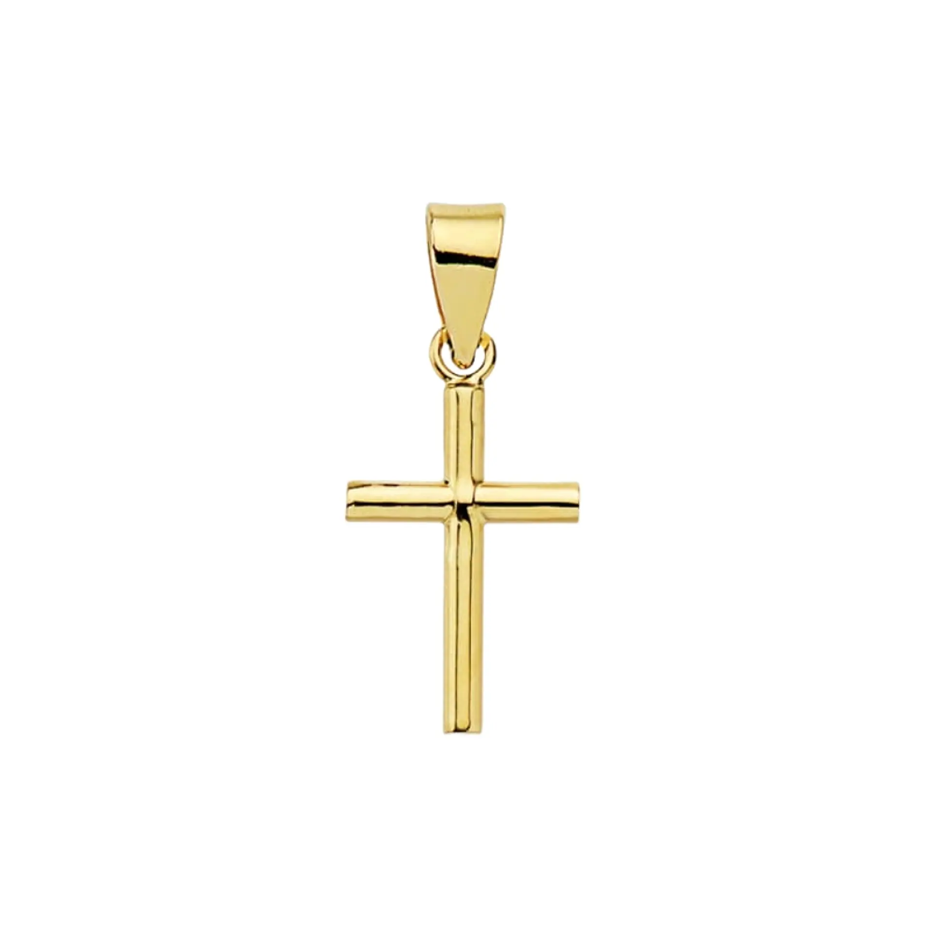 Cruz Oro amarillo 18k lisa 1