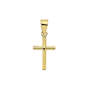 Cruz Oro amarillo 18k lisa