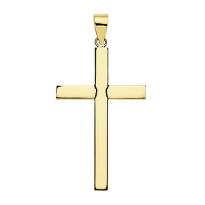 Cruz lisa Oro amarillo 18k 