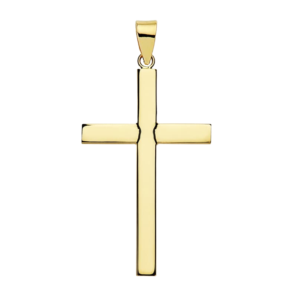 Cruz lisa Oro amarillo 18k  1