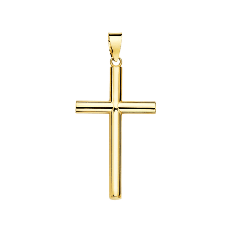 Cruz Oro 18k hueca lisa