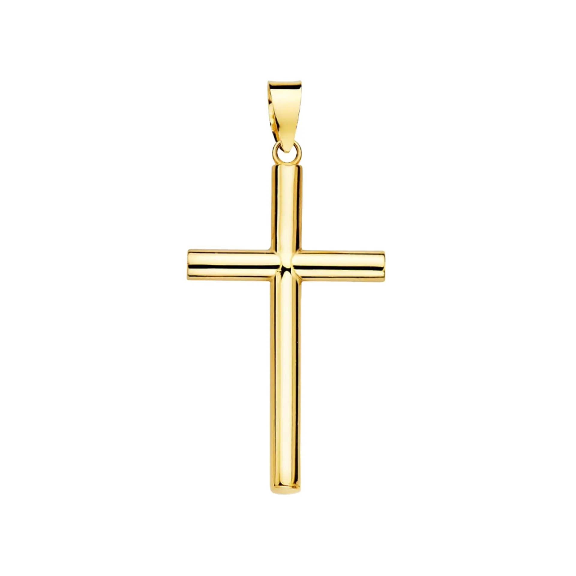 Cruz Oro 18k hueca lisa 1