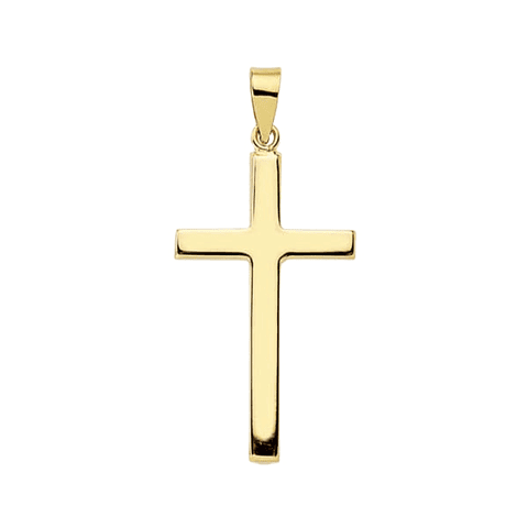 Cruz Oro 18k palo liso rectangular 