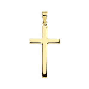 Cruz Oro 18k palo liso rectangular 
