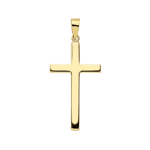 Cruz Oro 18k amarillo palo liso rectangular 