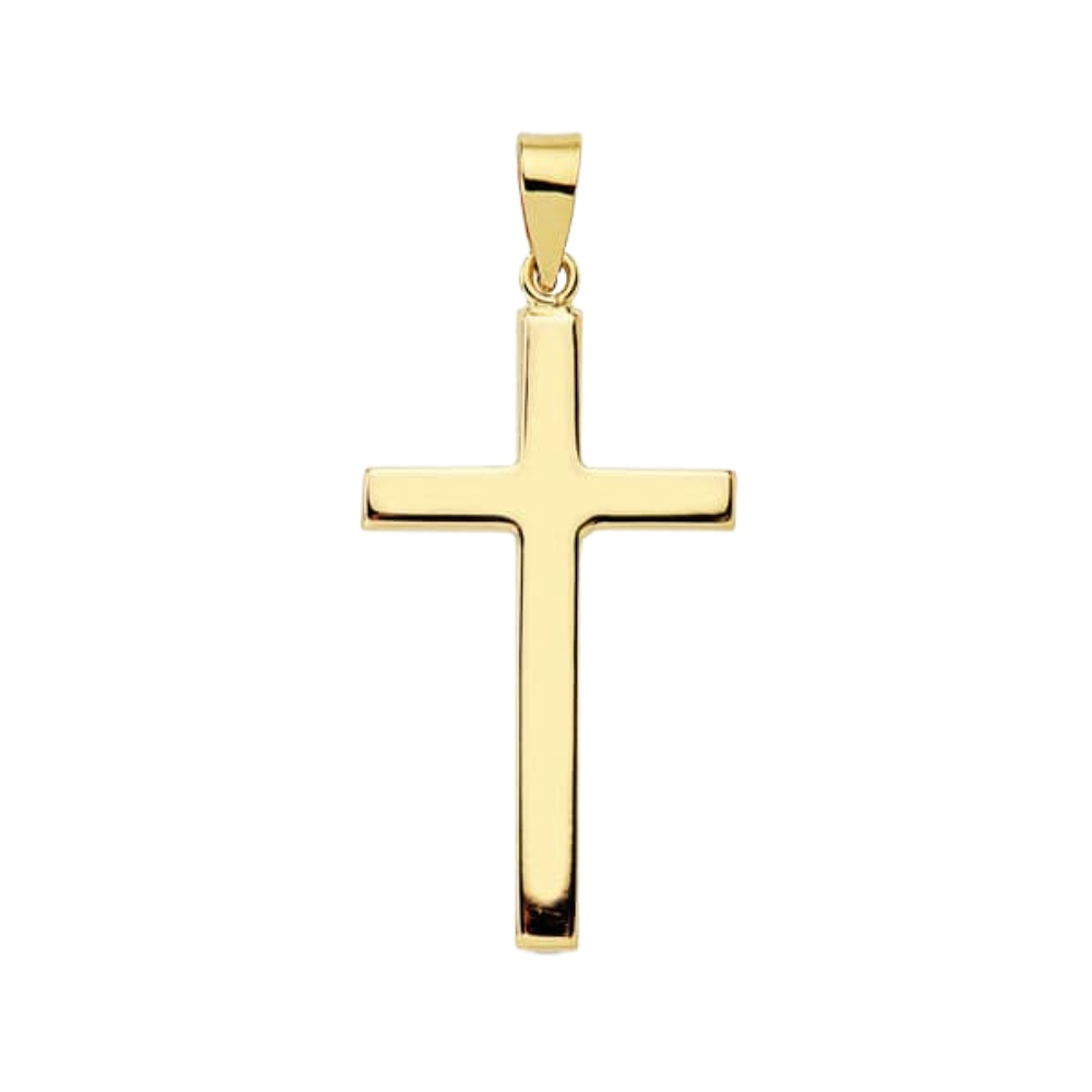Cruz Oro 18k amarillo palo liso rectangular  1