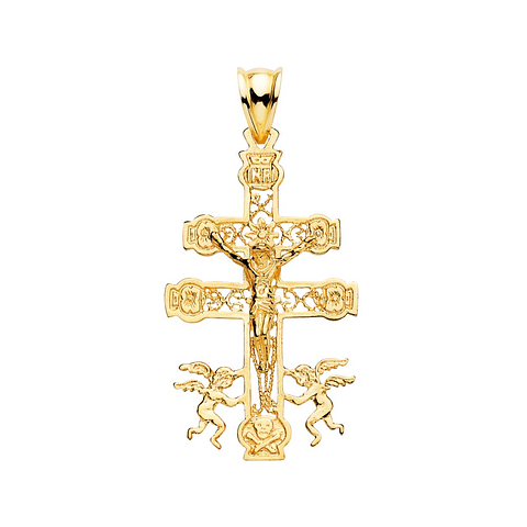 Cruz de Caravaca Oro amarillo 18k calada 