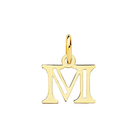 Colgante de inicial M Oro 18k