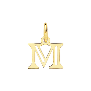 Colgante de inicial M Oro 18k