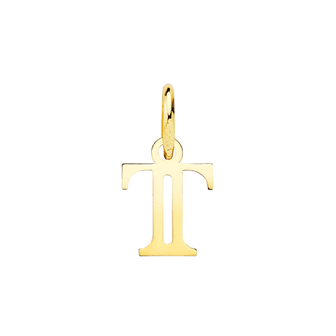 Colgante de inicial T Oro 18k