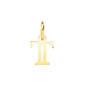 Colgante de inicial T Oro 18k