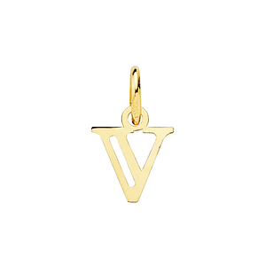 Colgante de inicial V Oro 18k