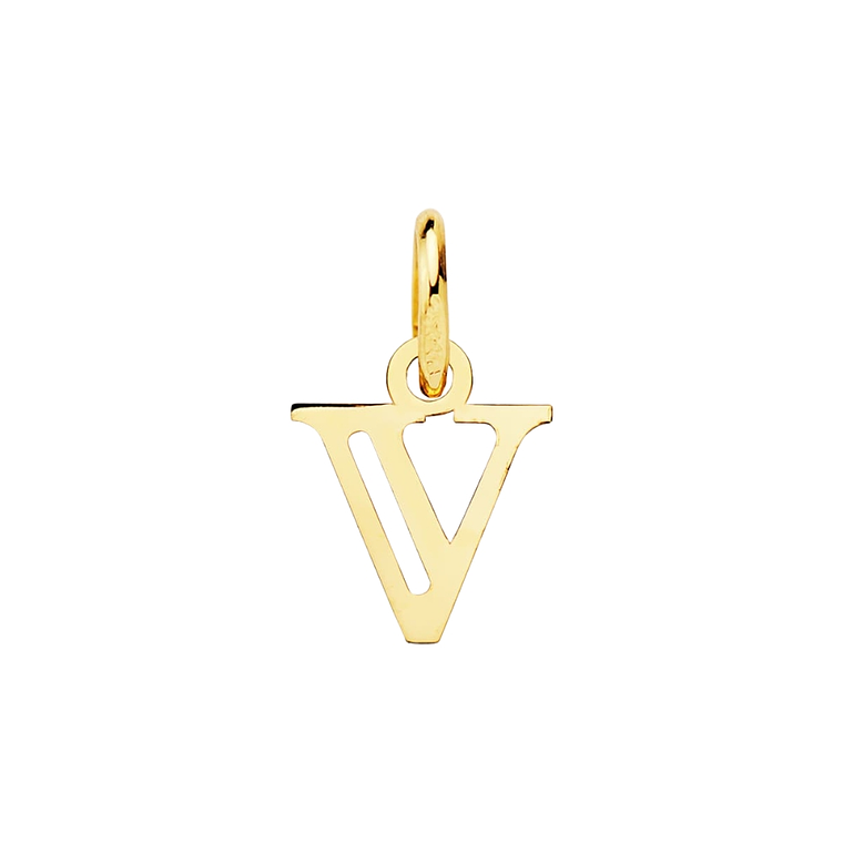 Colgante de inicial V Oro 18k 1
