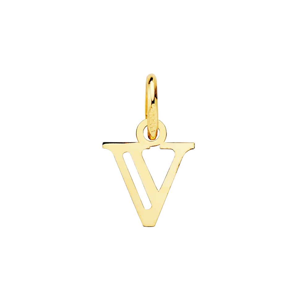 Colgante de inicial V Oro 18k 1