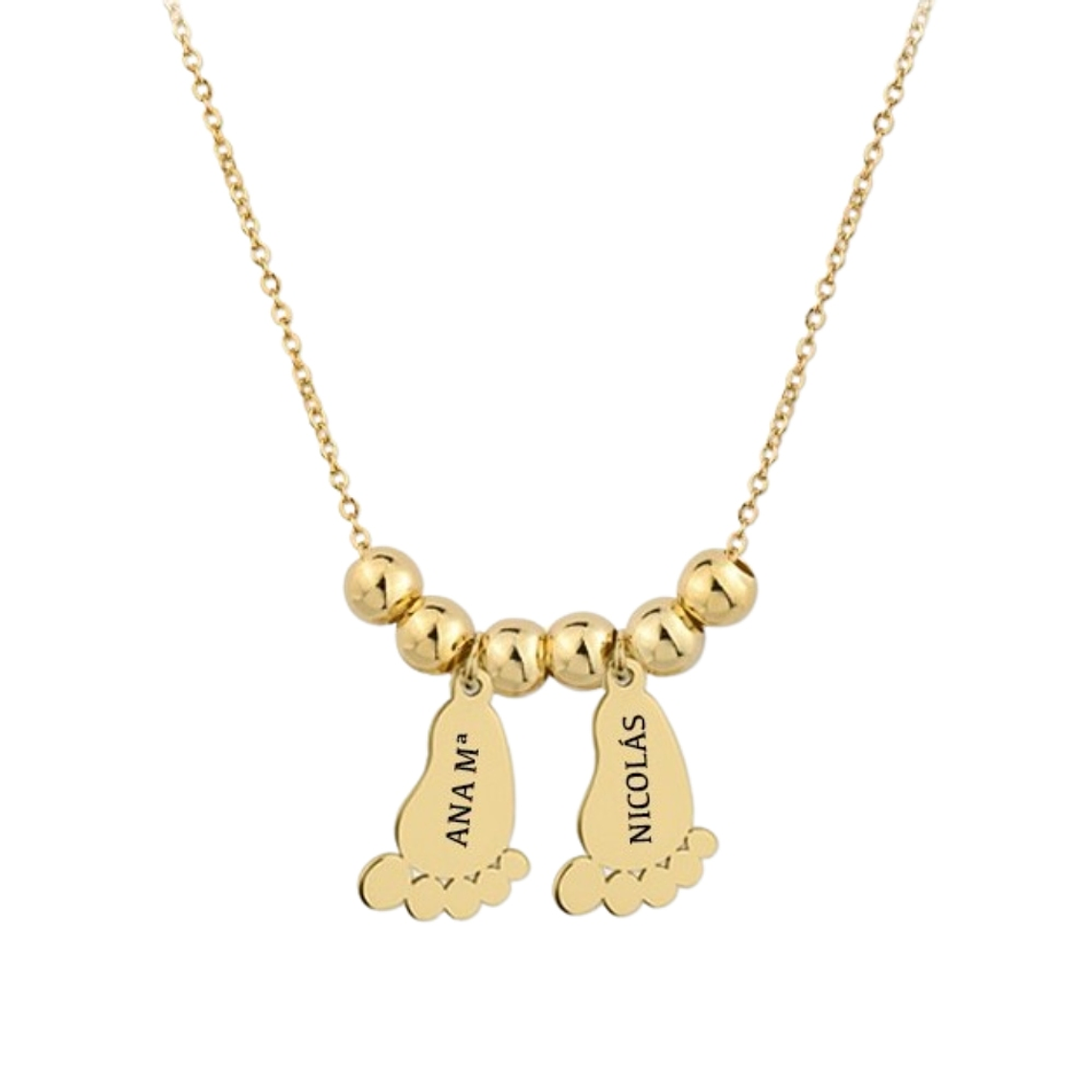 Gargantilla de charms con baño de oro  1