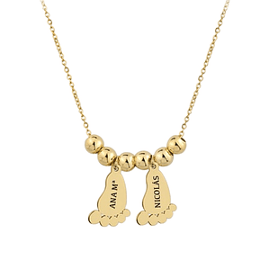 Gargantilla de charms con baño de oro 