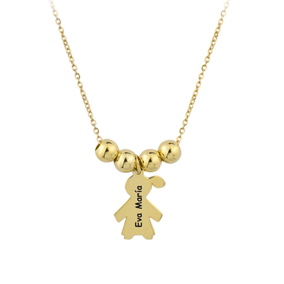 Gargantilla de niña personalizada con baño de oro 1