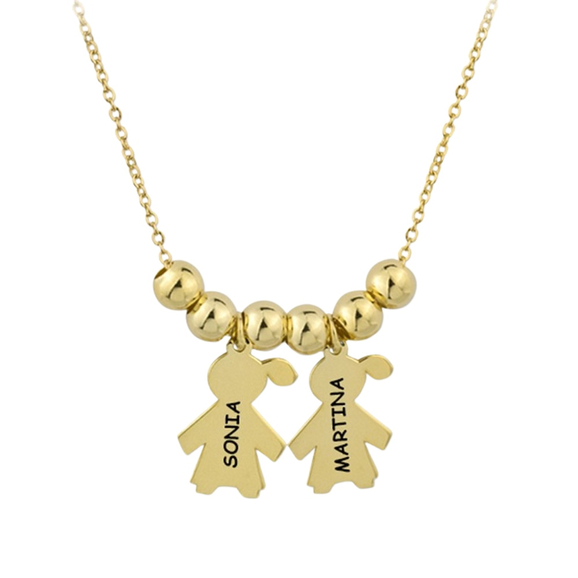 Gargantilla de niñas con baño de oro 1