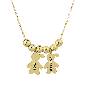 Gargantilla de niñas con baño de oro