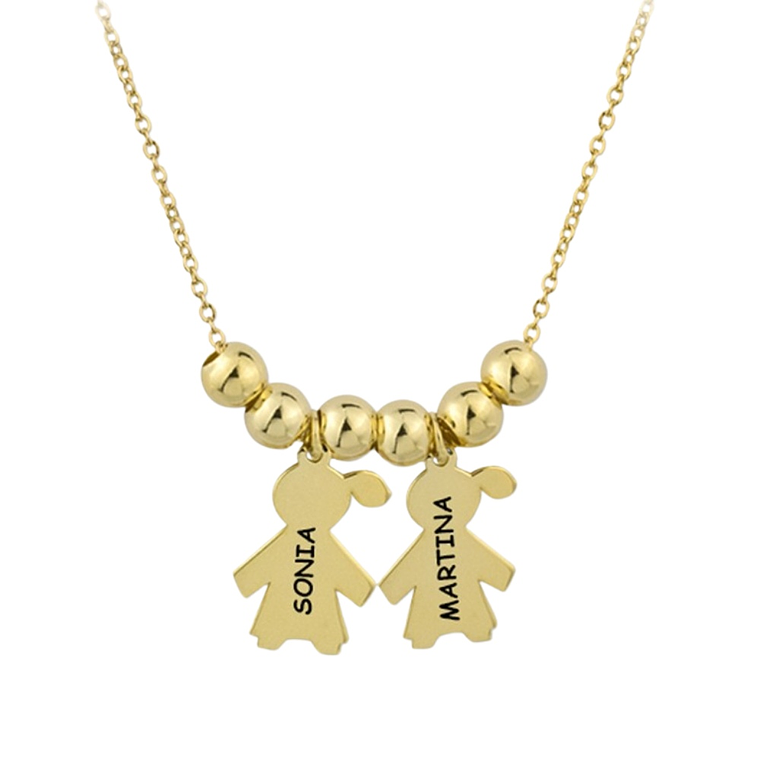 Gargantilla de niñas con baño de oro 1