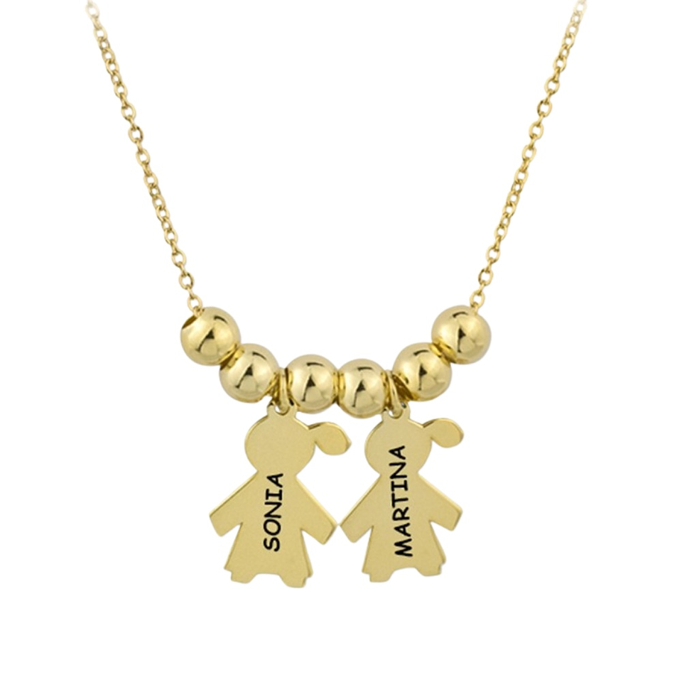 Gargantilla de niñas con baño de oro 1