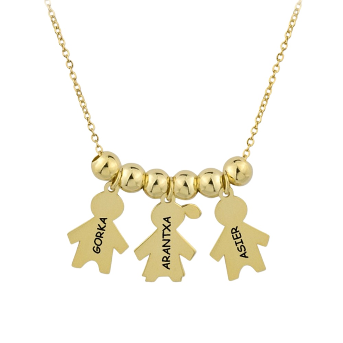 Gargantilla de niños y niña con baño de oro  1