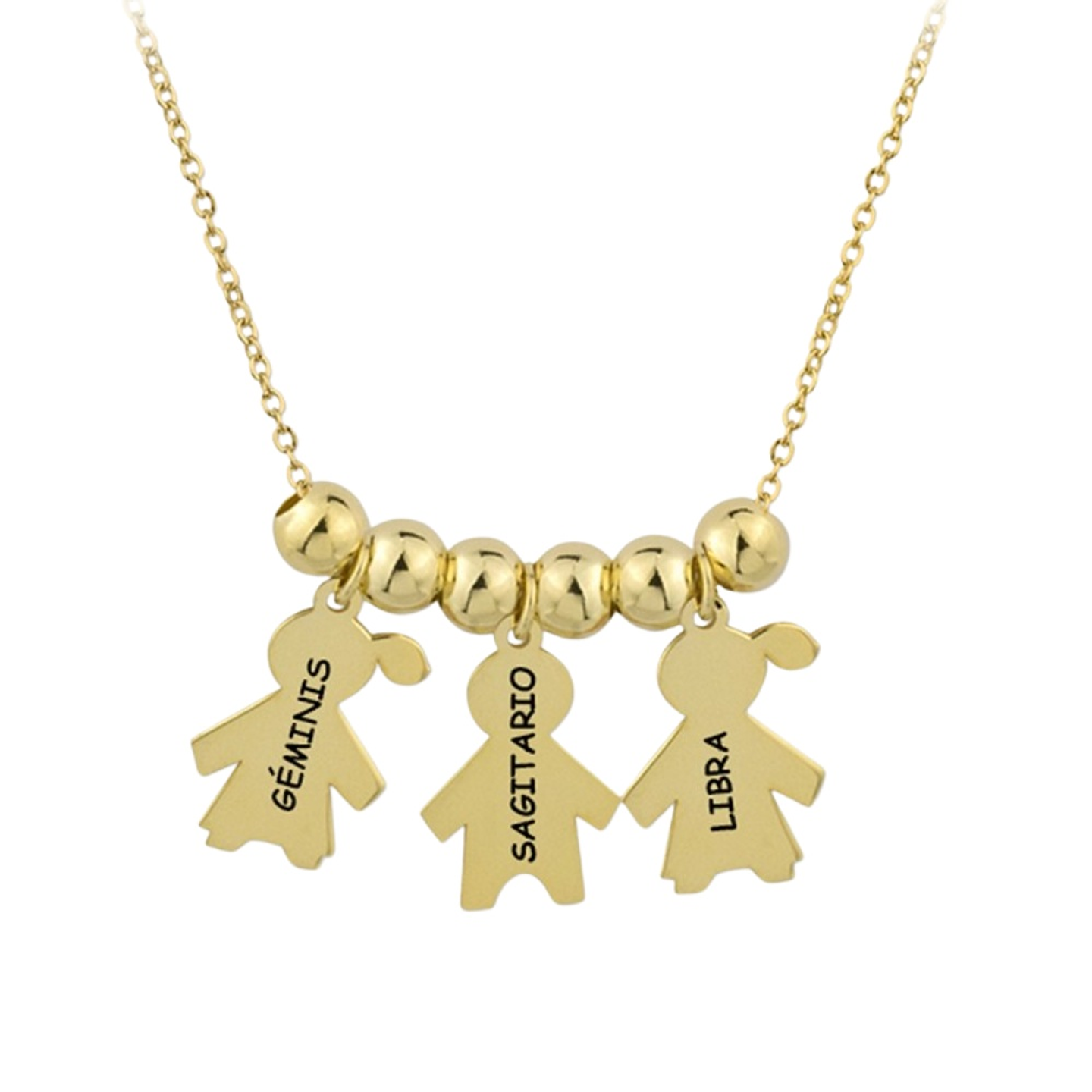 Gargantilla de niñas y niño con baño de oro 1