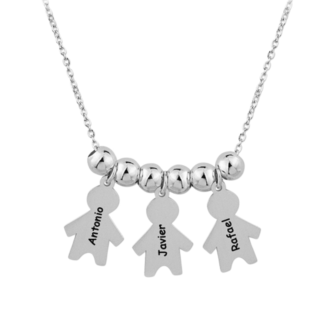 Gargantilla personalizada de niños plata  1