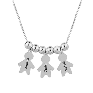 Gargantilla personalizada de niños plata 