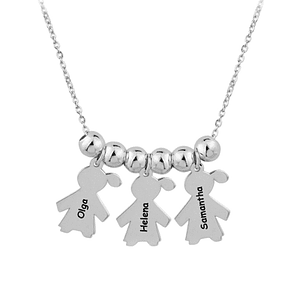 Gargantilla personalizada de niñas plata 