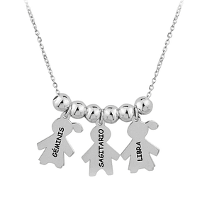 Gargantilla de niñas y niño plata 